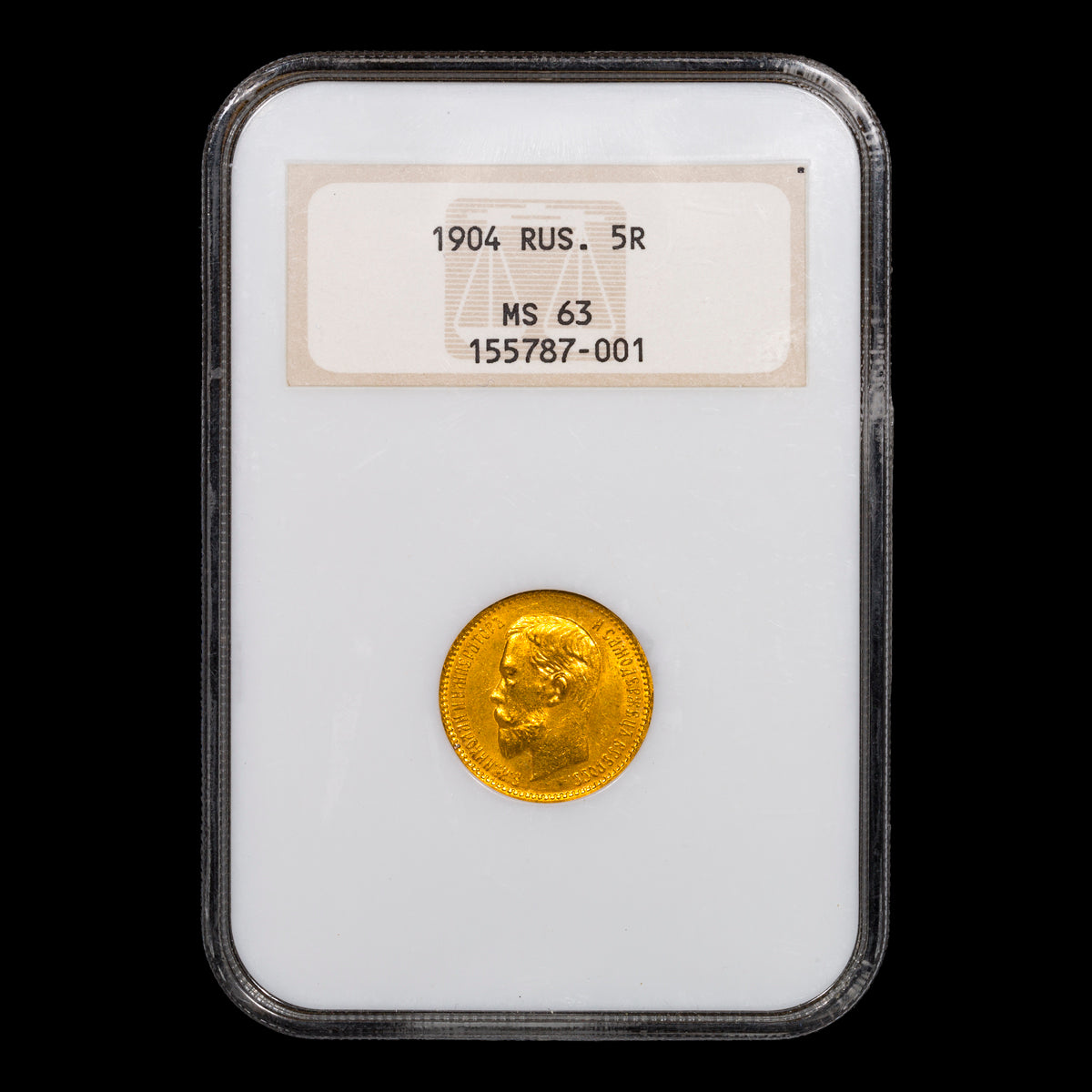 Russia Nicholas II Gold 5 Roubles 1904 AP MS-63