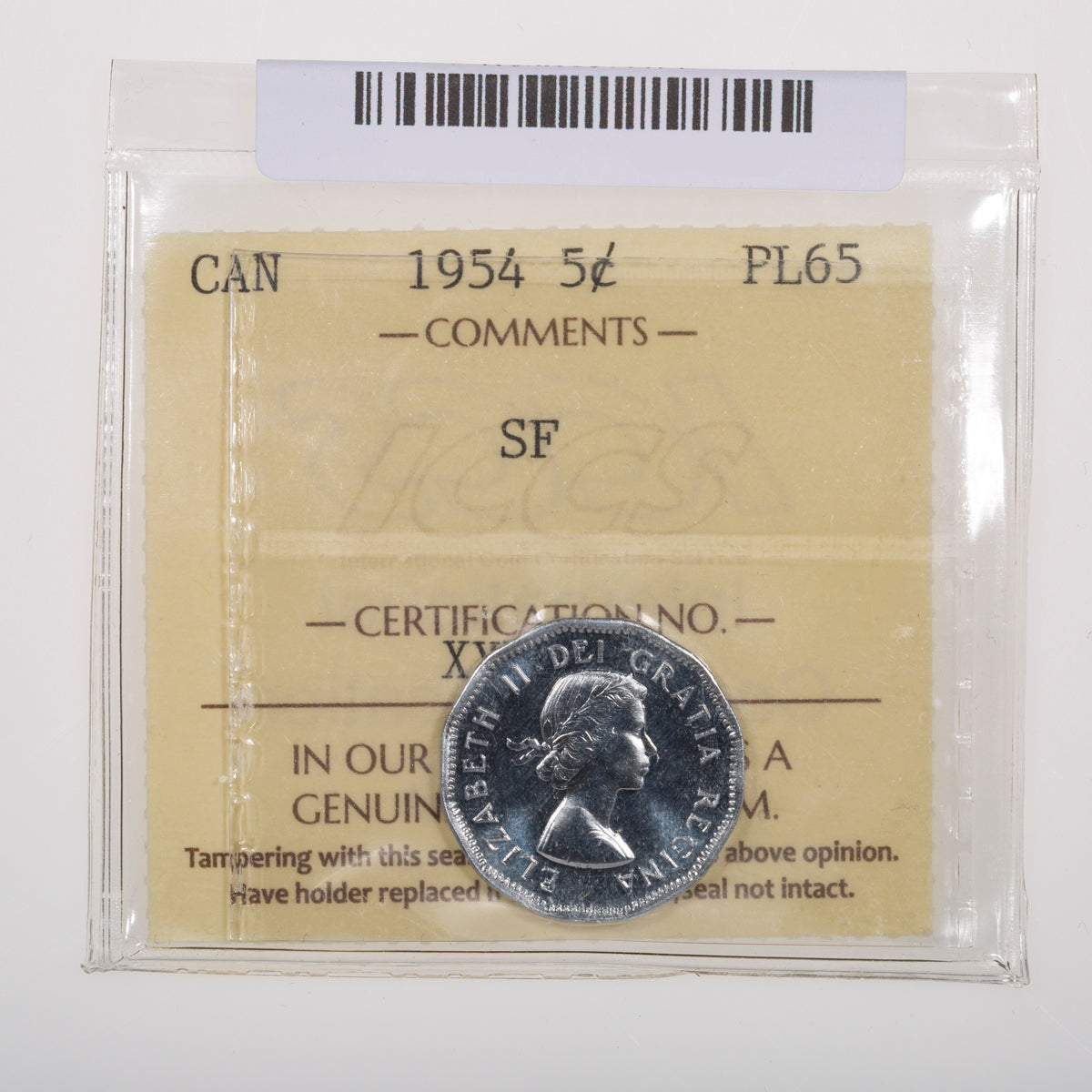 5 Cent 1954 ICCS PL-65
