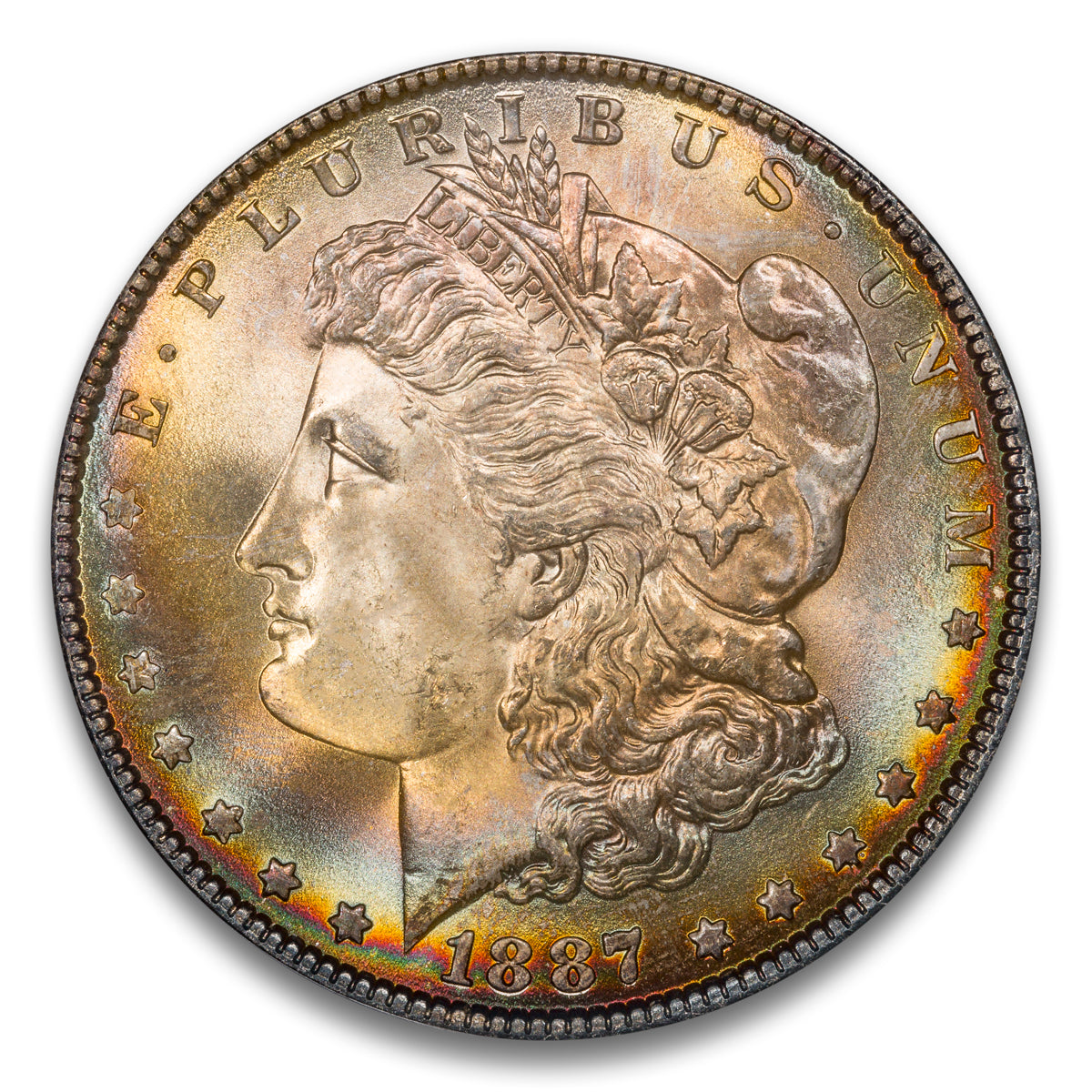 US $1 Morgan 1887 PCGS MS-64