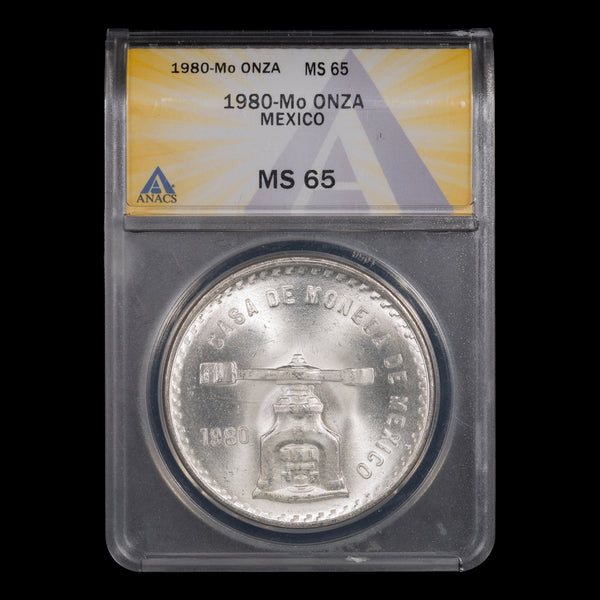 Mexico Silver Onza 1980 Mo MS-65