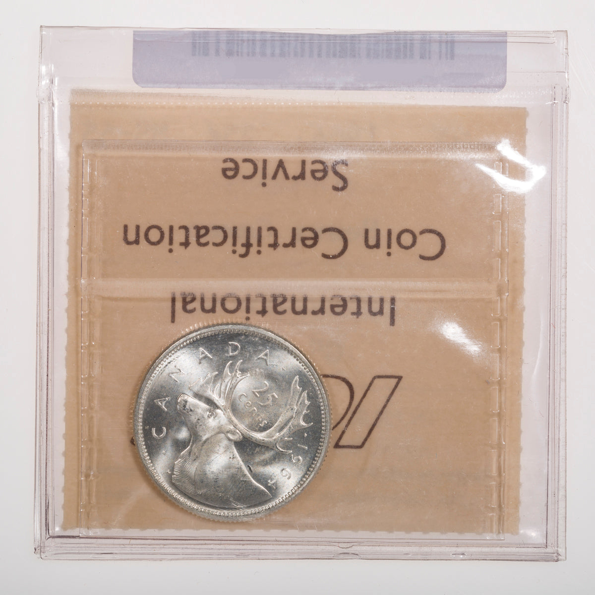 25 Cent 1964 ICCS MS-65 Heavy Cameo