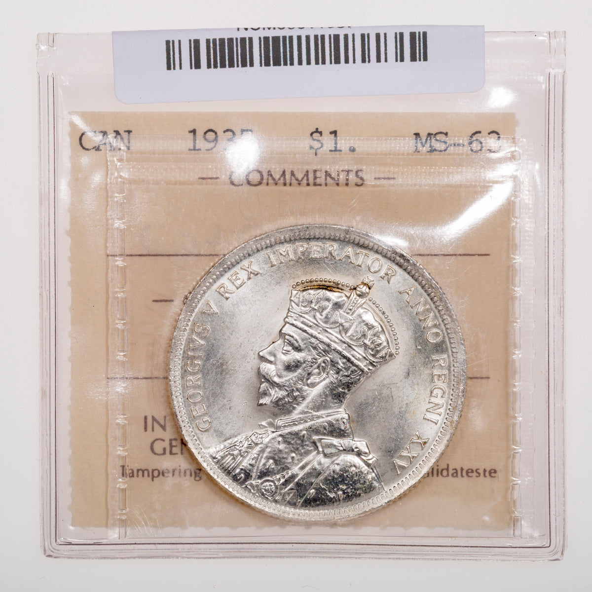 $1 1935 ICCS MS-63