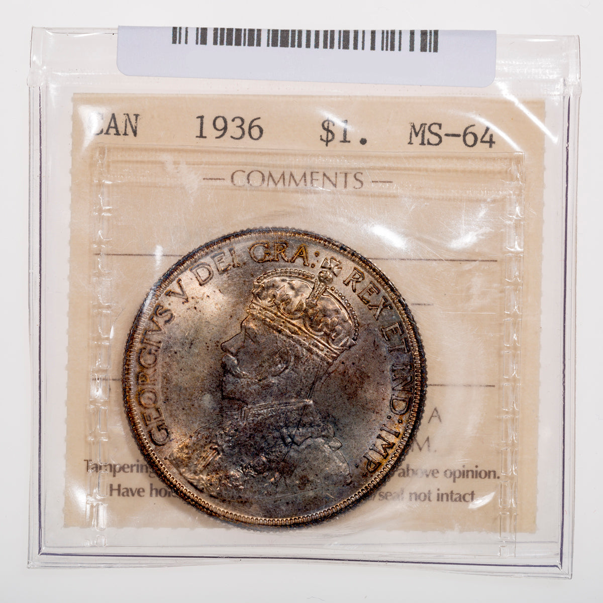 $1 1936 ICCS MS-64