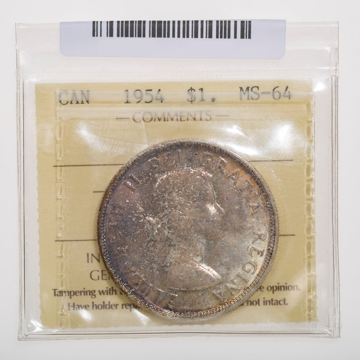 $1 1954 ICCS MS-64