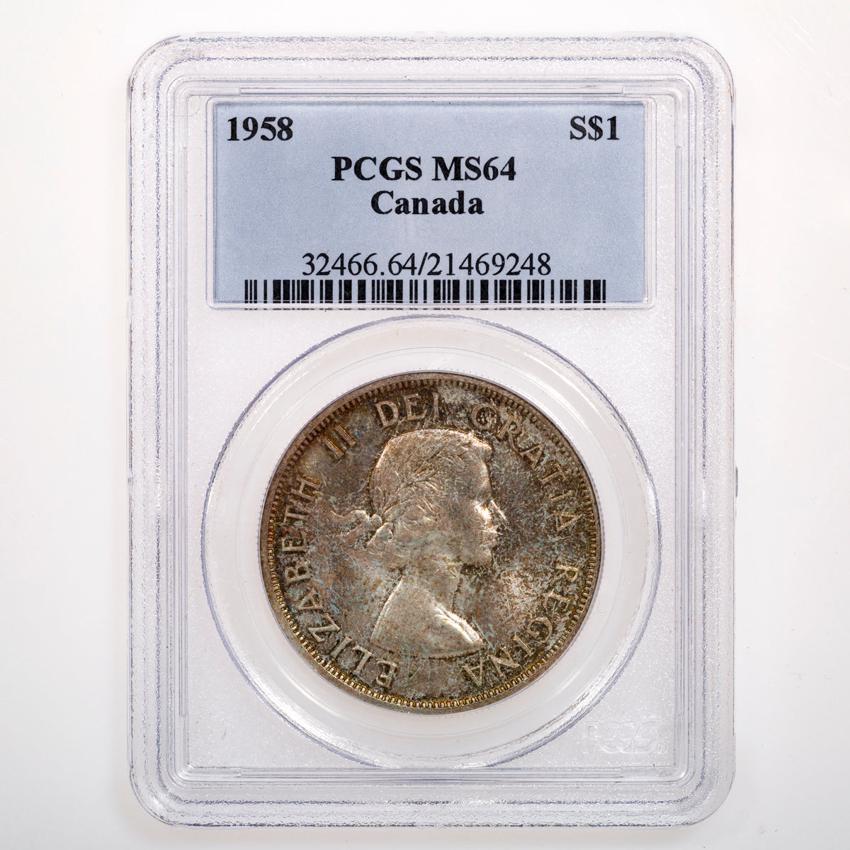 $1 1958 PCGS MS-64