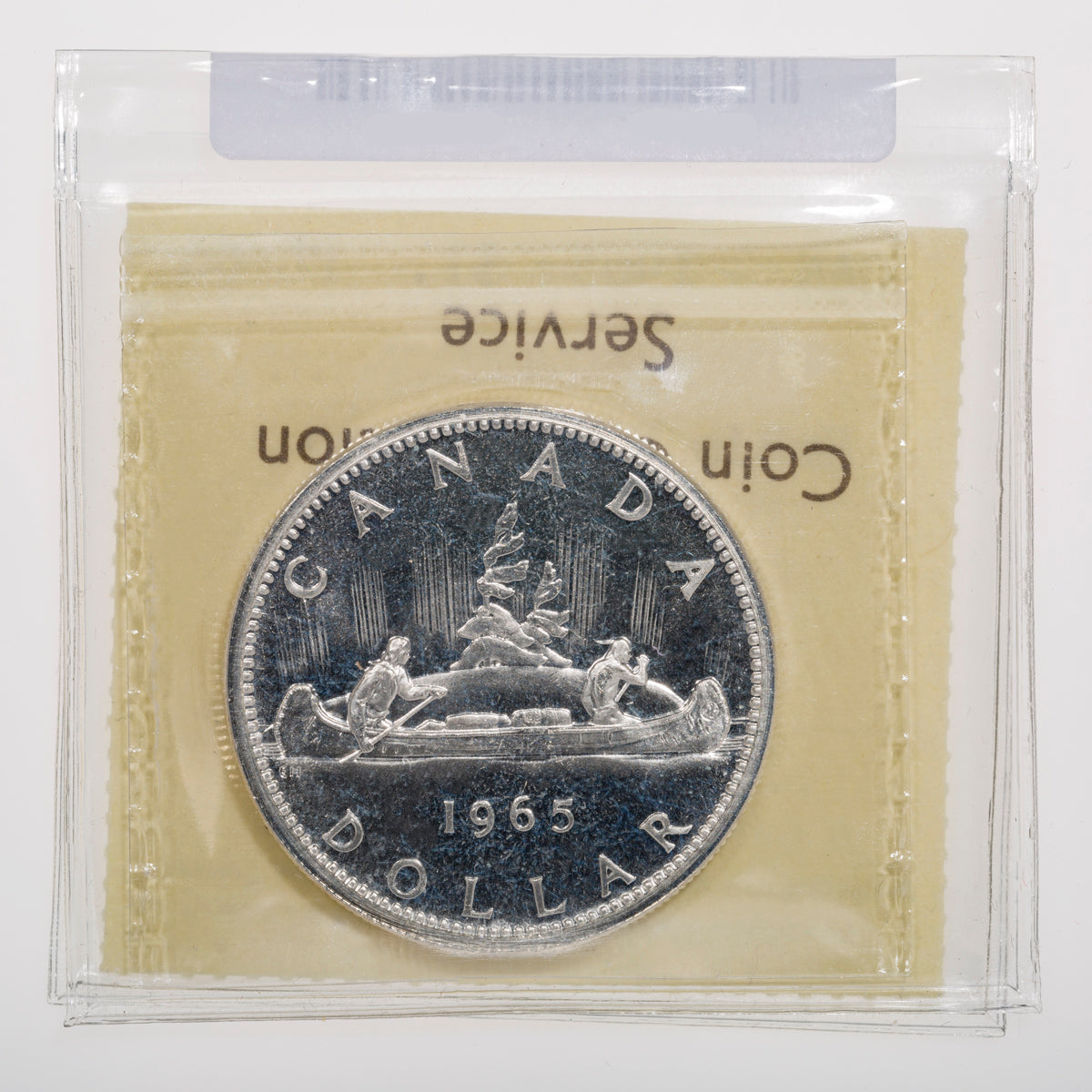 $1 1965 Type 2 Small Beads Blunt 5 ICCS PL-66 Cameo