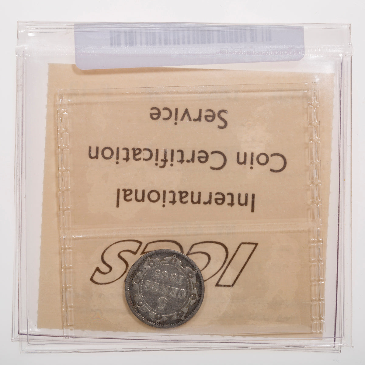 NFLD 5 Cent 1865 Obverse 1 ICCS F-12