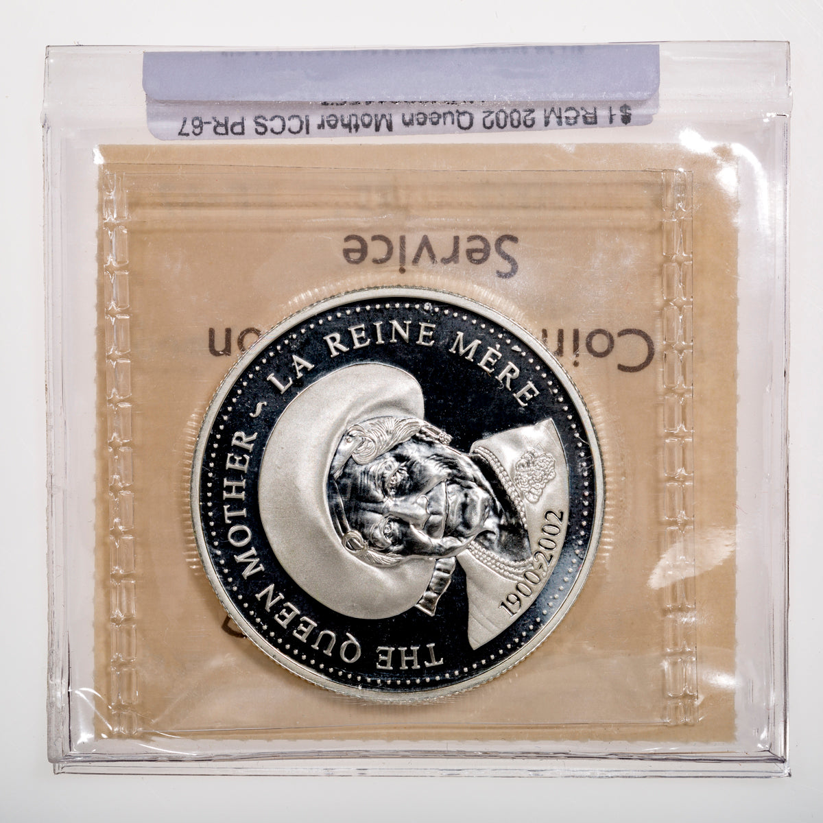 $1 RCM 2002 Queen Mother ICCS PR-67 Ultra Heavy Cameo