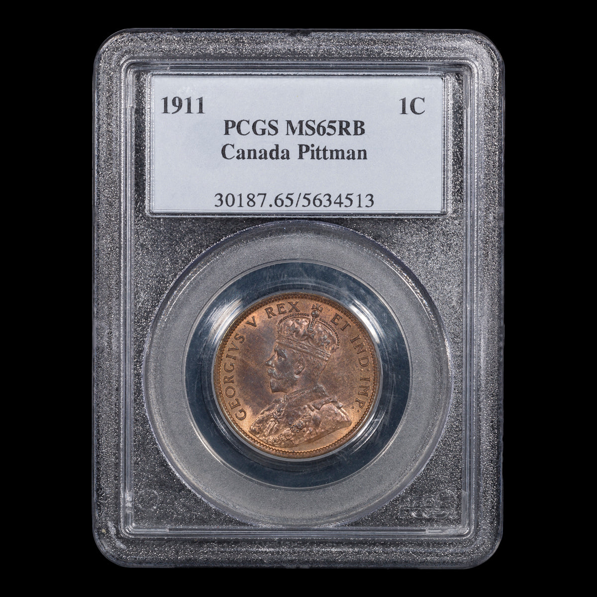 1 Cent 1911 PCGS MS-65 RB Pittman