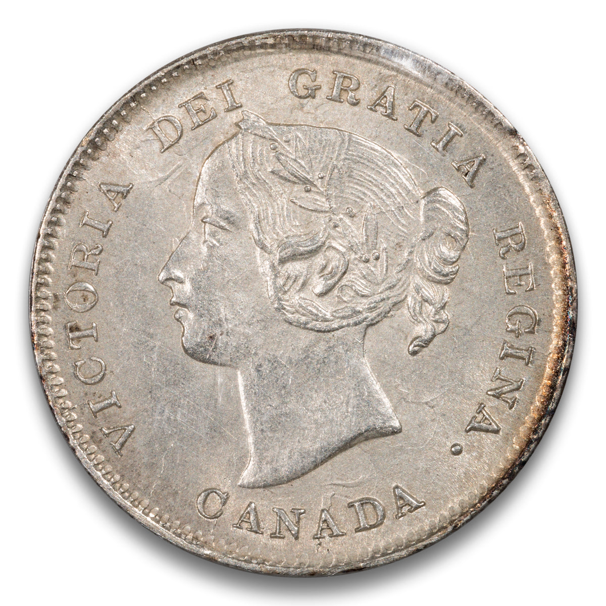 5 Cent 1893 Repunched 8 ICCS MS-64