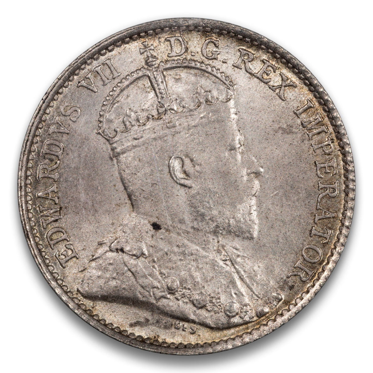 5 Cent 1909 Round Leaves Bow Tie ICCS MS-65