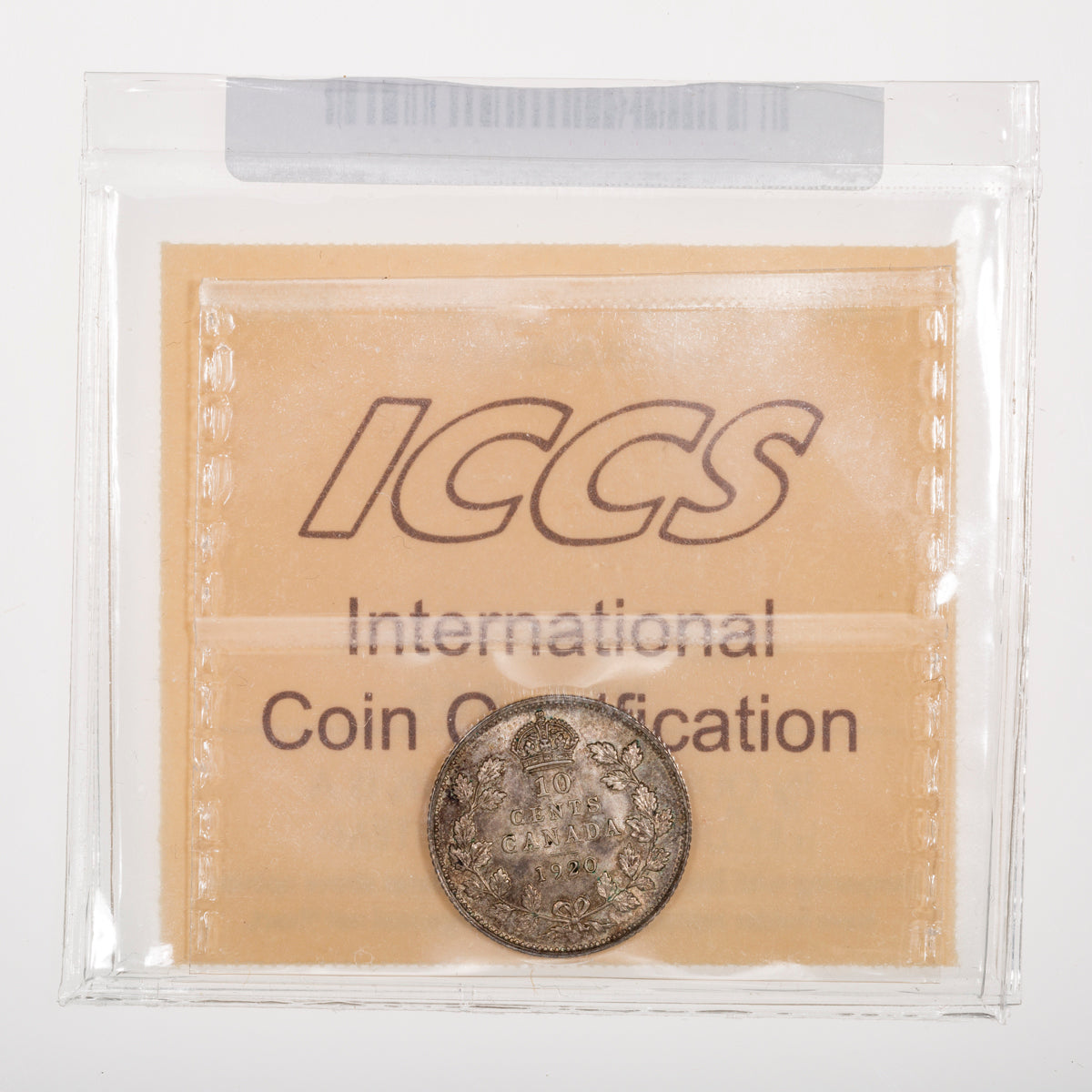 10 Cent 1920 ICCS MS-65