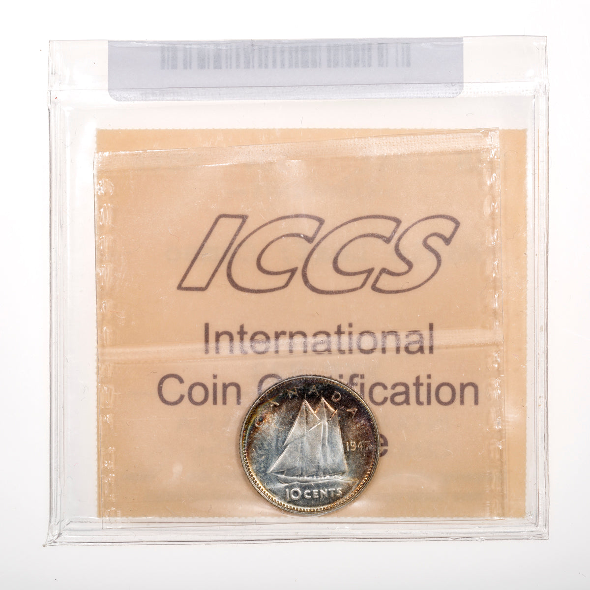 10 Cent 1947 Maple Leaf ICCS MS-66 Cameo