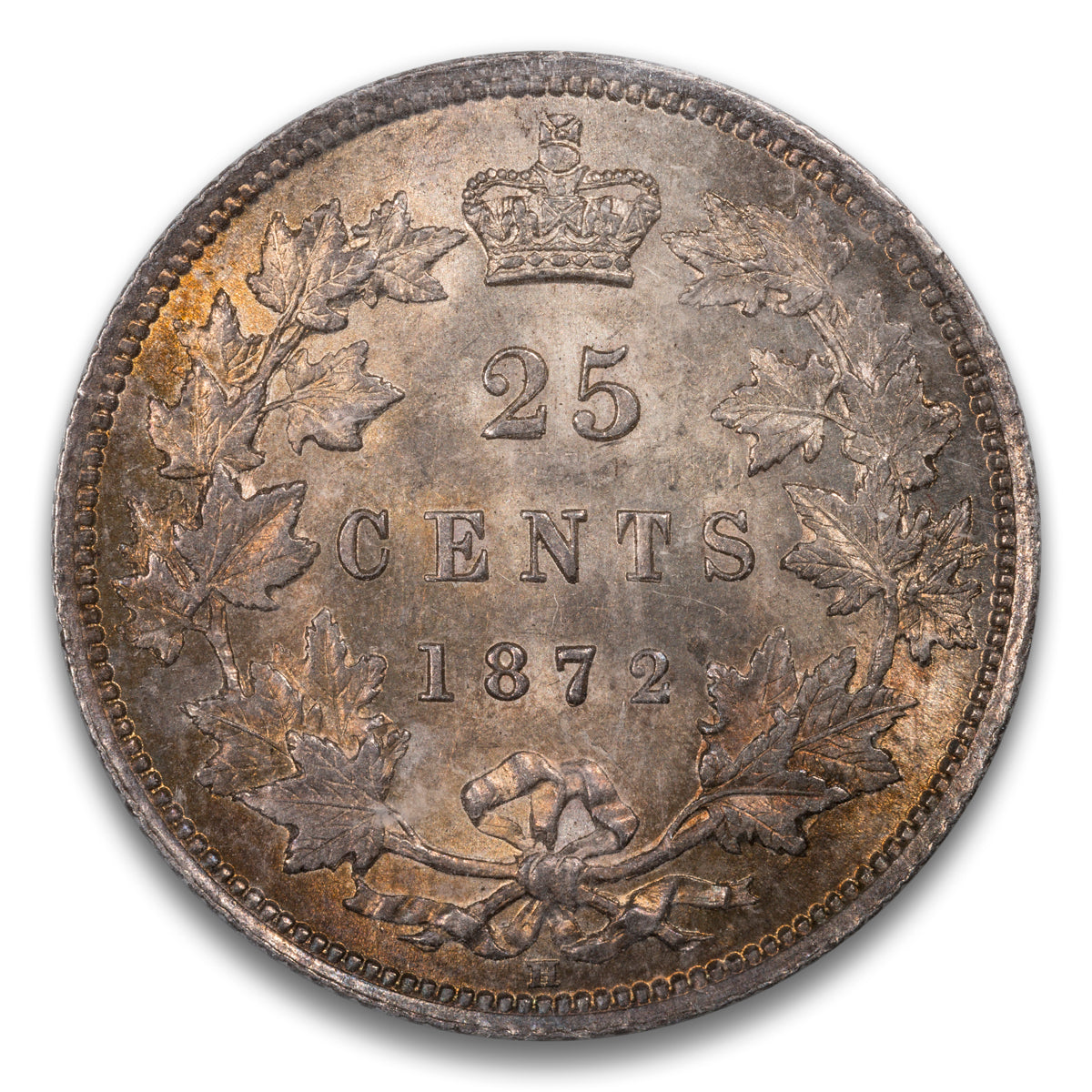 25 Cent 1872H Obverse 2 ICCS MS-62
