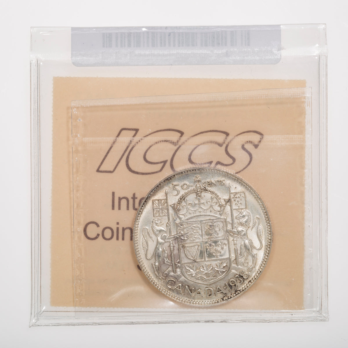50 Cent 1938 ICCS MS-63