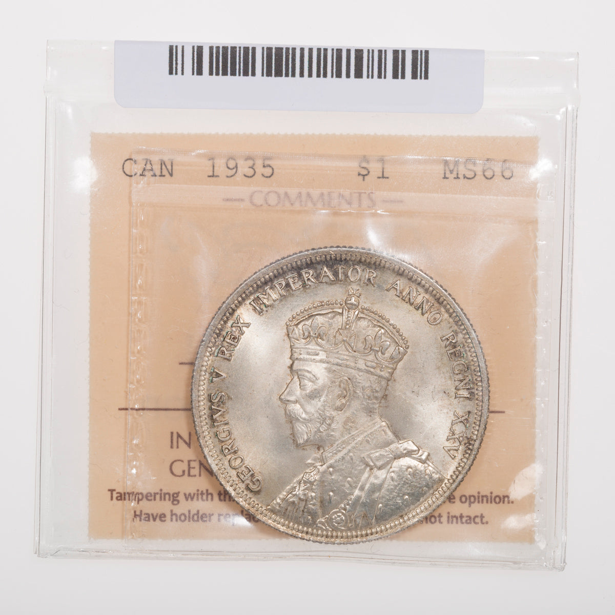 $1 1935 ICCS MS-66