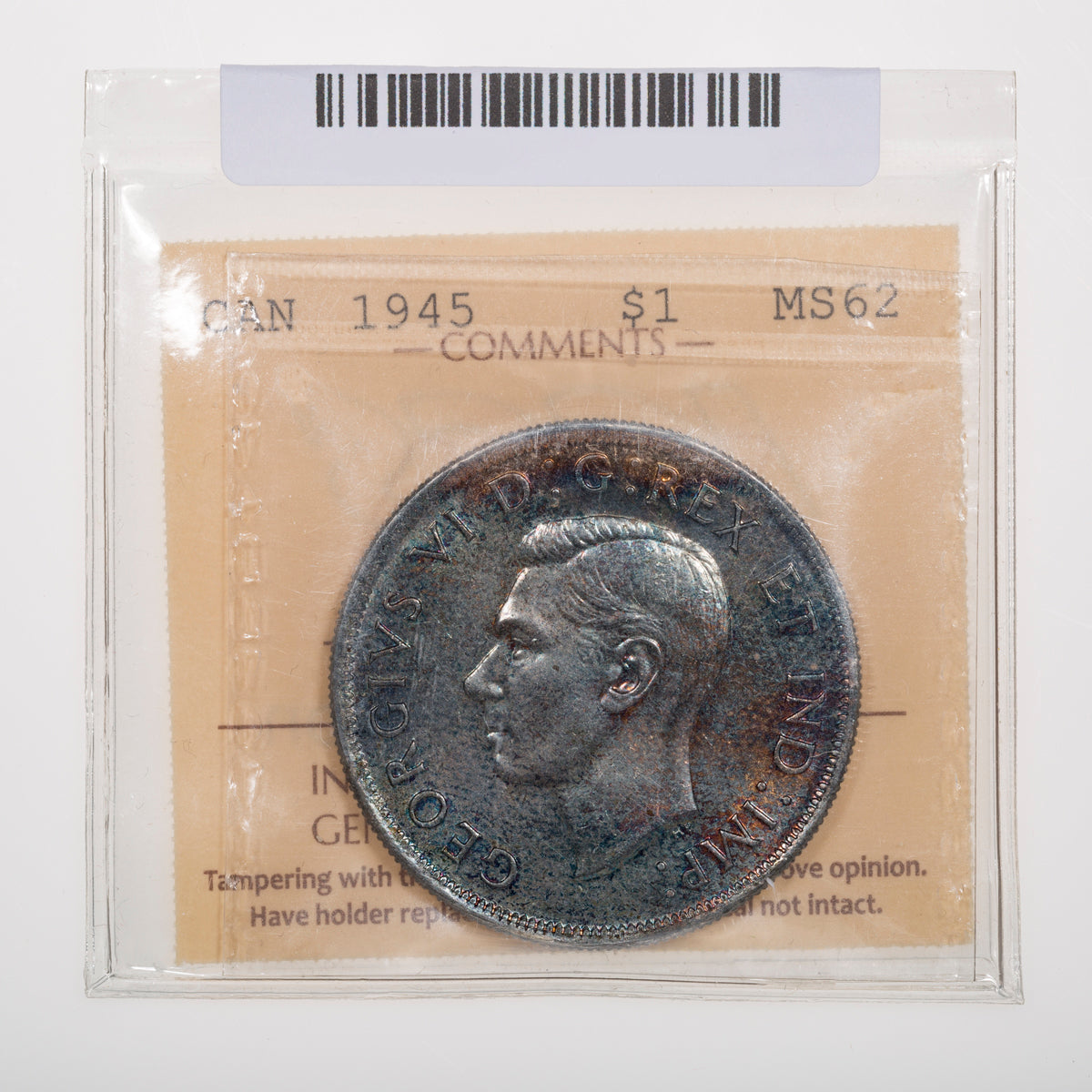 $1 1945 ICCS MS-62
