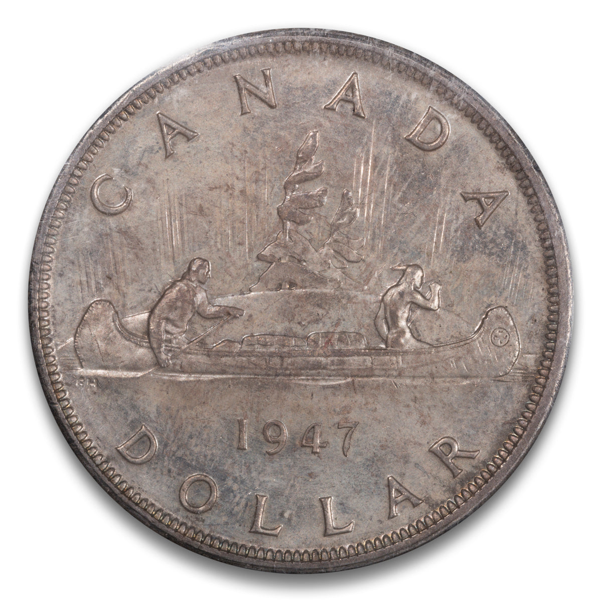 $1 1947 Pointed 7 Quadruple HP ICCS MS-64