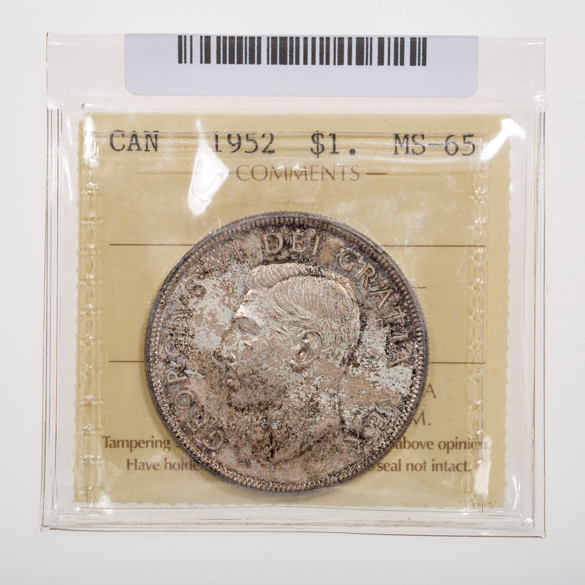 $1 1952 Waterlines ICCS MS-65