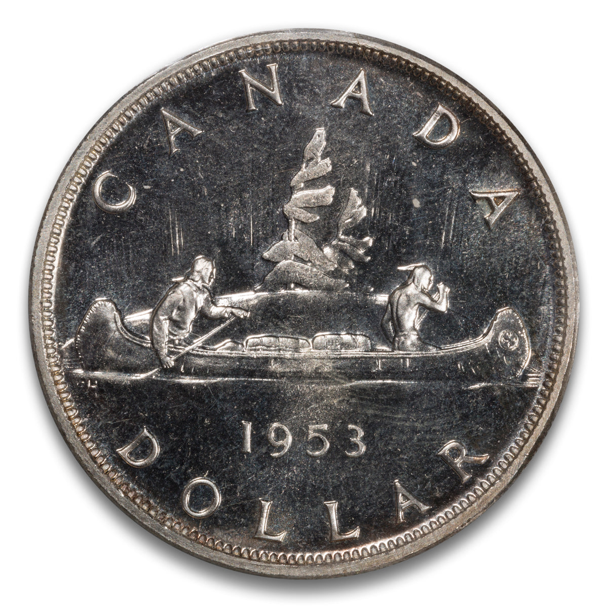 $1 1953 Shoulder Fold ICCS PL-66 Cameo