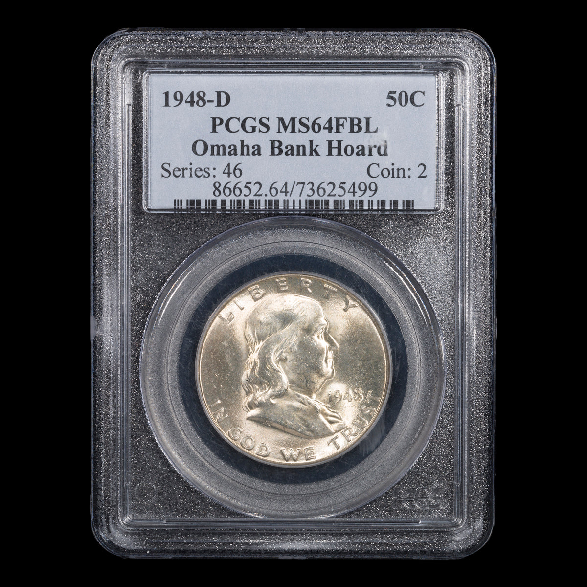 US 50 Cent Franklin 1948D PCGS MS-64 FBL