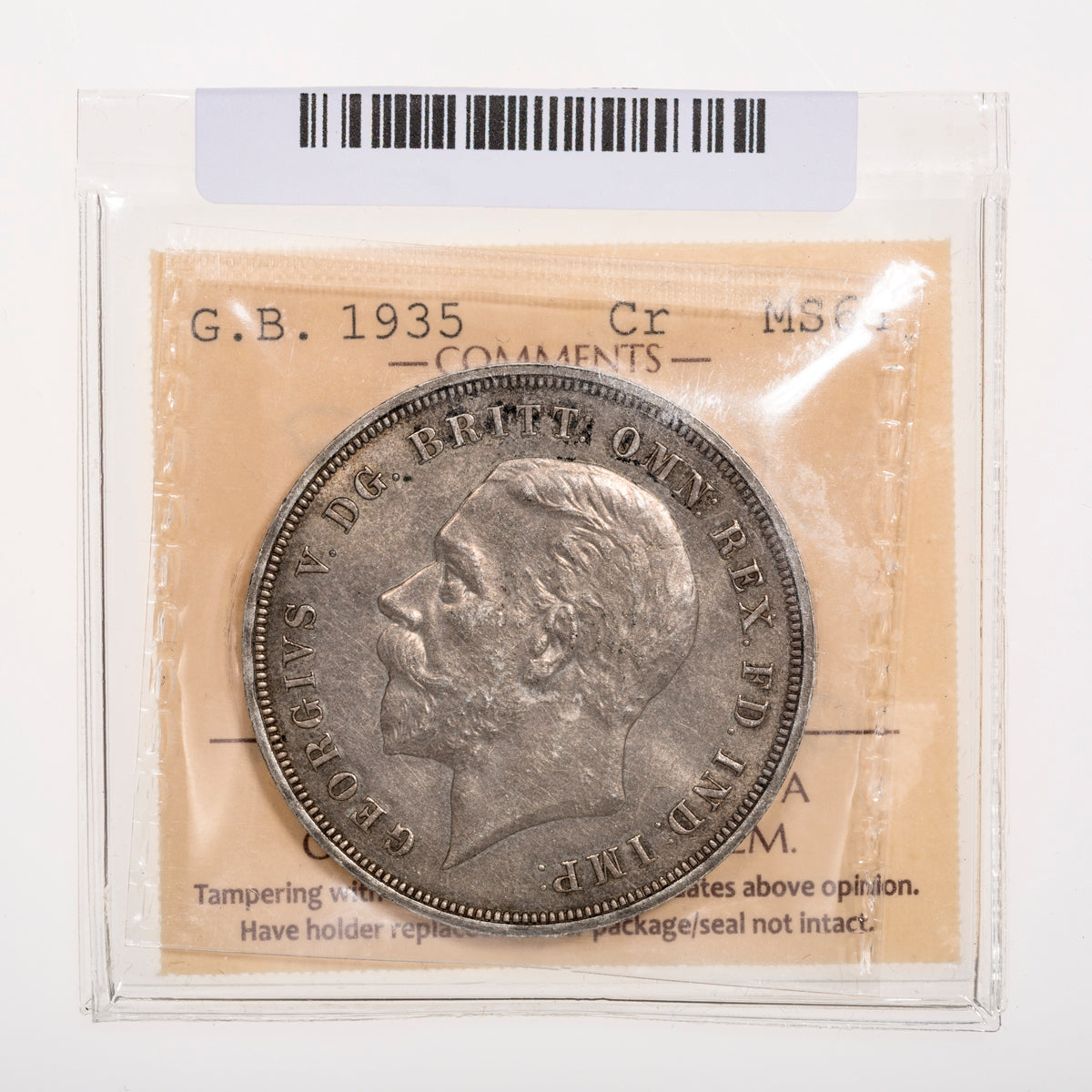 Great Britain Silver Crown 1835 MS-64