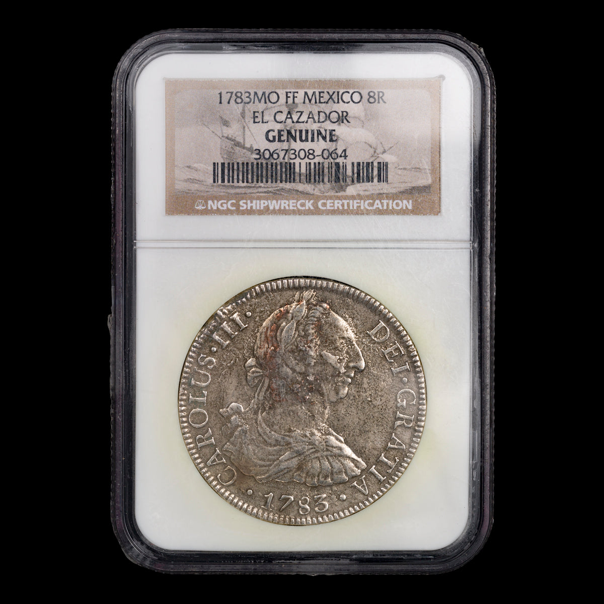 Mexico Silver 8 Reales 1783 Mo FF El Cazador Shipwreck