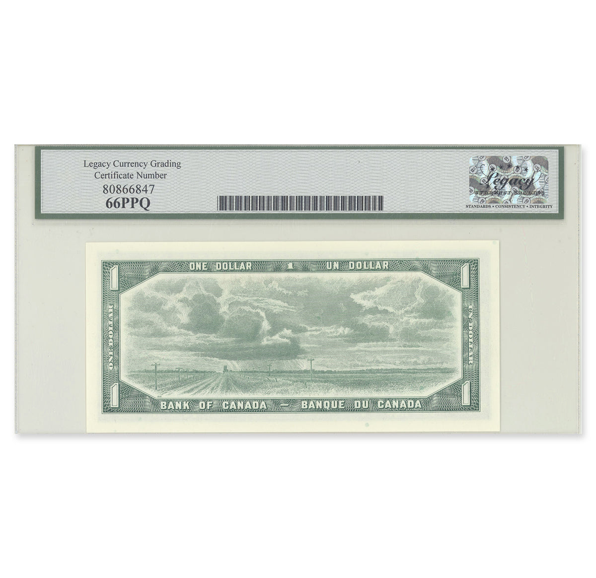 $1 1954 Modified Series BC-37cA Replacement Bouey-Rasminsky Prefix *C/F Legacy GUNC-66 PPQ