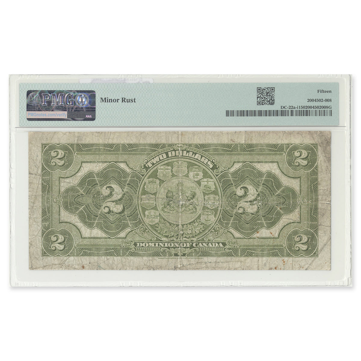 $2 1914 DC-22a-i various-Boville Suffix D PMG F-15