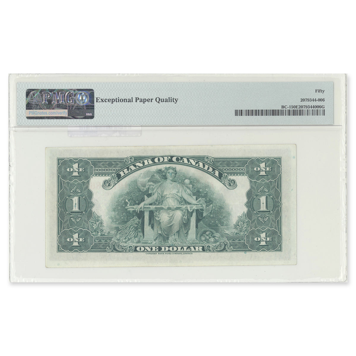 $1 1935 BC-1 English Osborne-Towers Prefix A PMG AU-50 EPQ