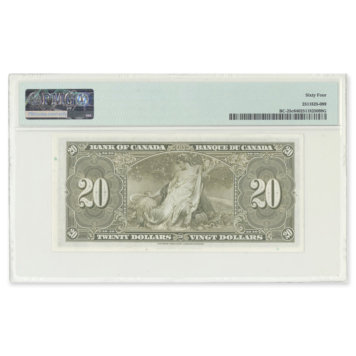 $20 1937 BC-25c Coyne-Towers Prefix J/E PMG CUNC-64
