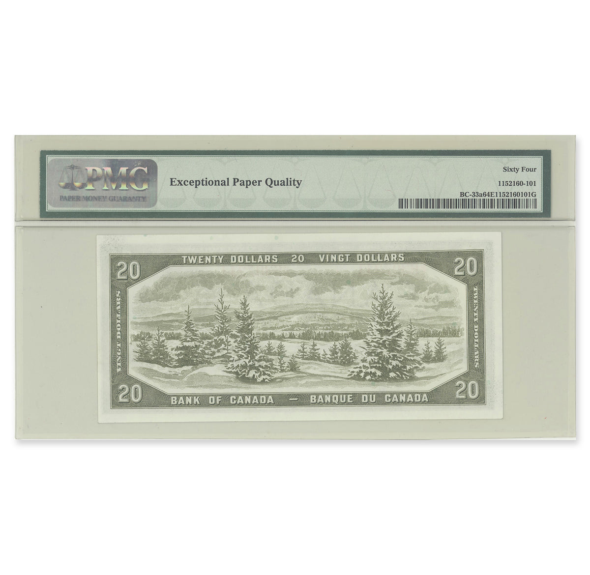 $20 1954 Devil's Face Series BC-33a Coyne-Towers Prefix B/E PMG CUNC-64 EPQ