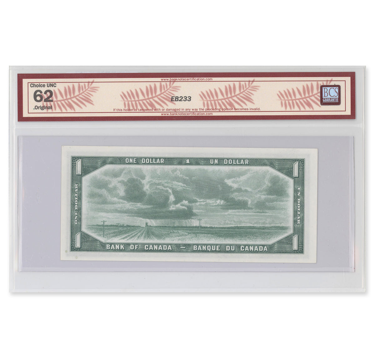 $1 1954 Modified Series BC-37b Beattie-Rasminsky Prefix F/N BCS UNC-62 Original