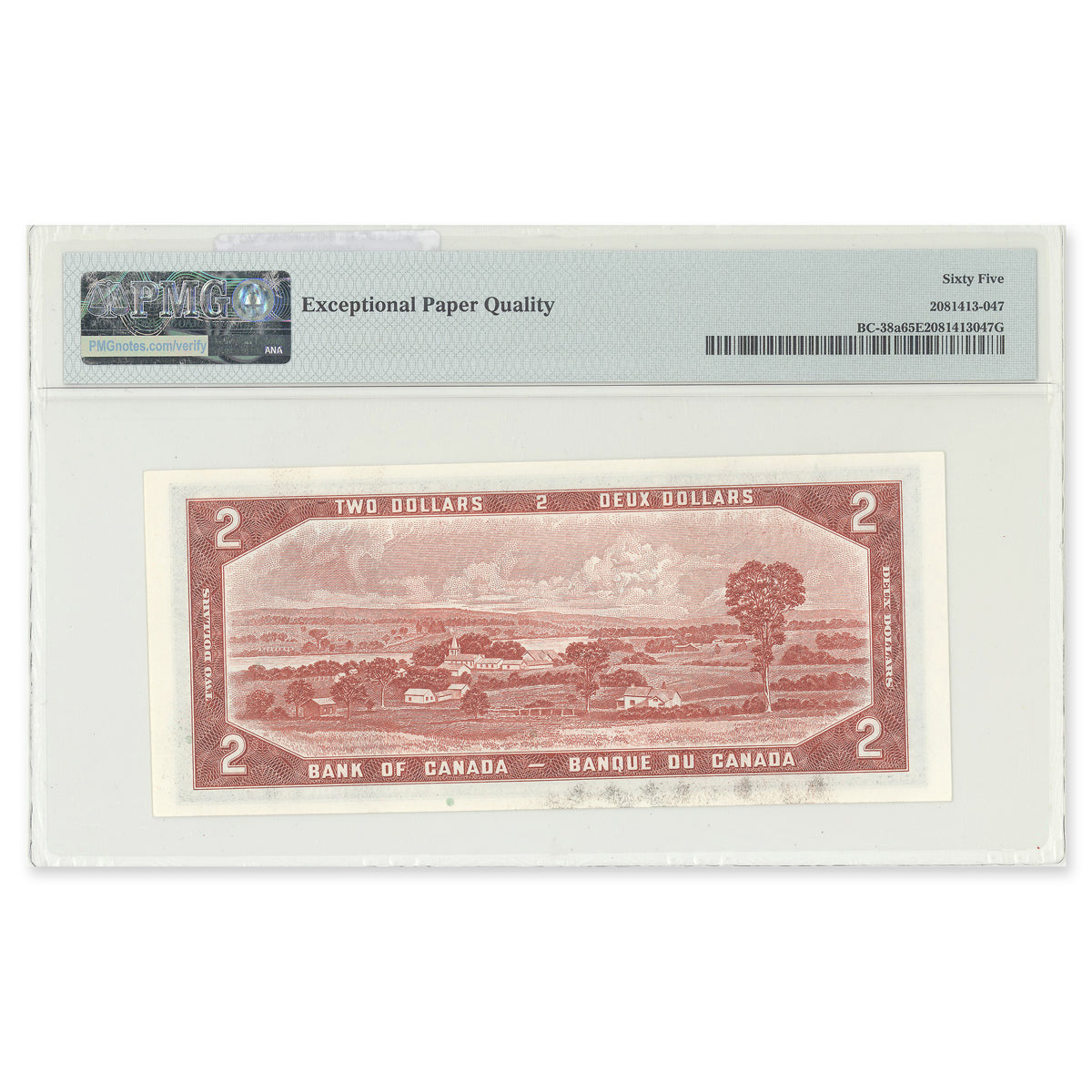 $2 1954 Modified Series BC-38a Beattie-Coyne Prefix P/B PMG GUNC-65 EPQ