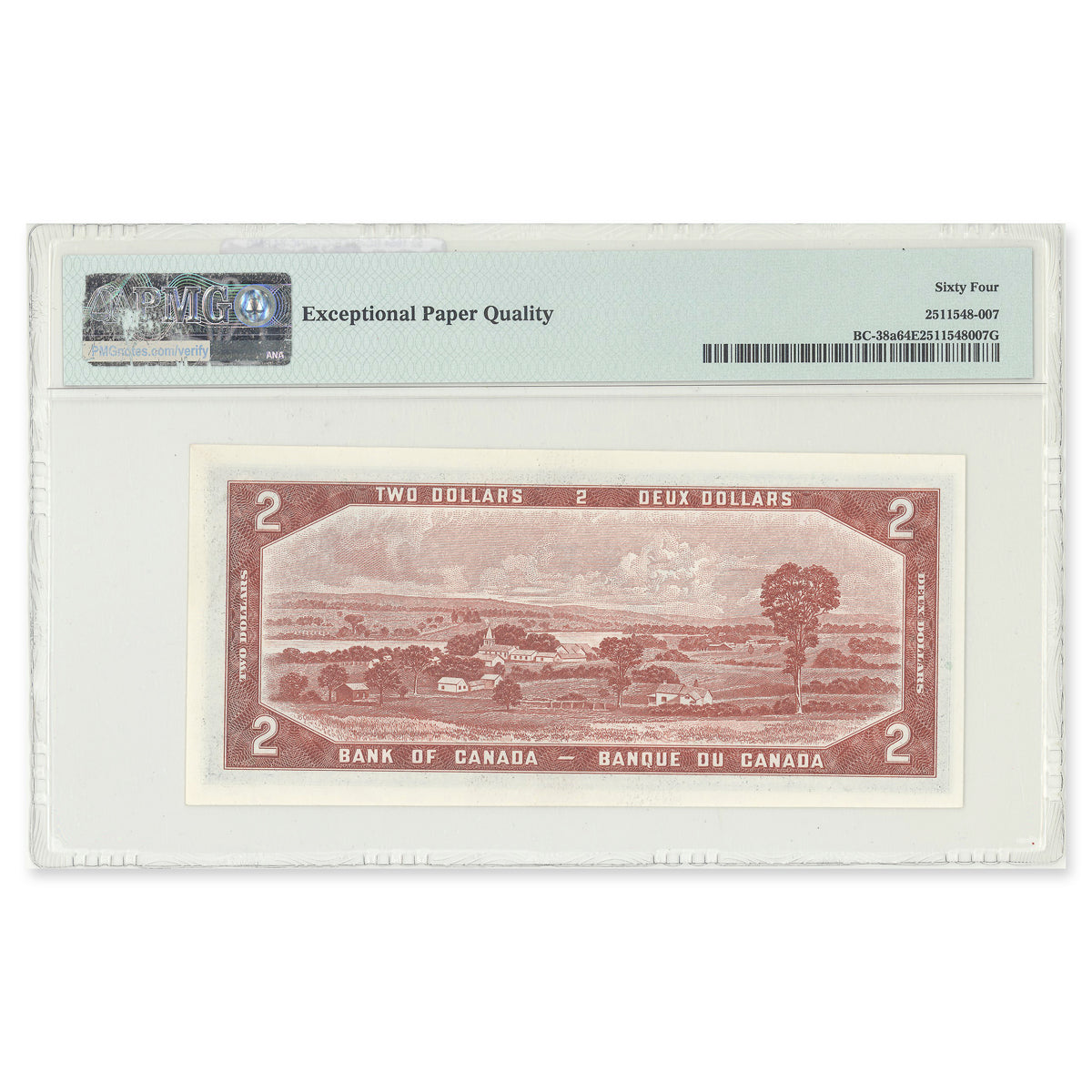 $2 1954 Modified Series BC-38a Beattie-Coyne Prefix A/R PMG CUNC-64 EPQ