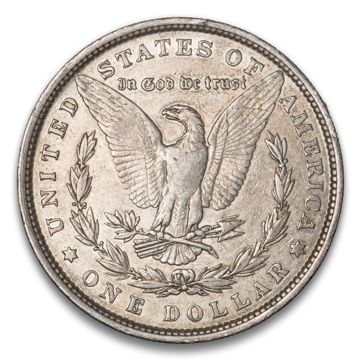 US $1 Morgan 1880 TOP 100 VAM 6 8/7 Spikes VF-35
