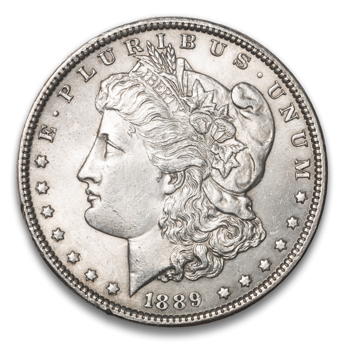 US $1 Morgan 1889 TOP 100 VAM 19B1 Bar Wing & Clash AU-55