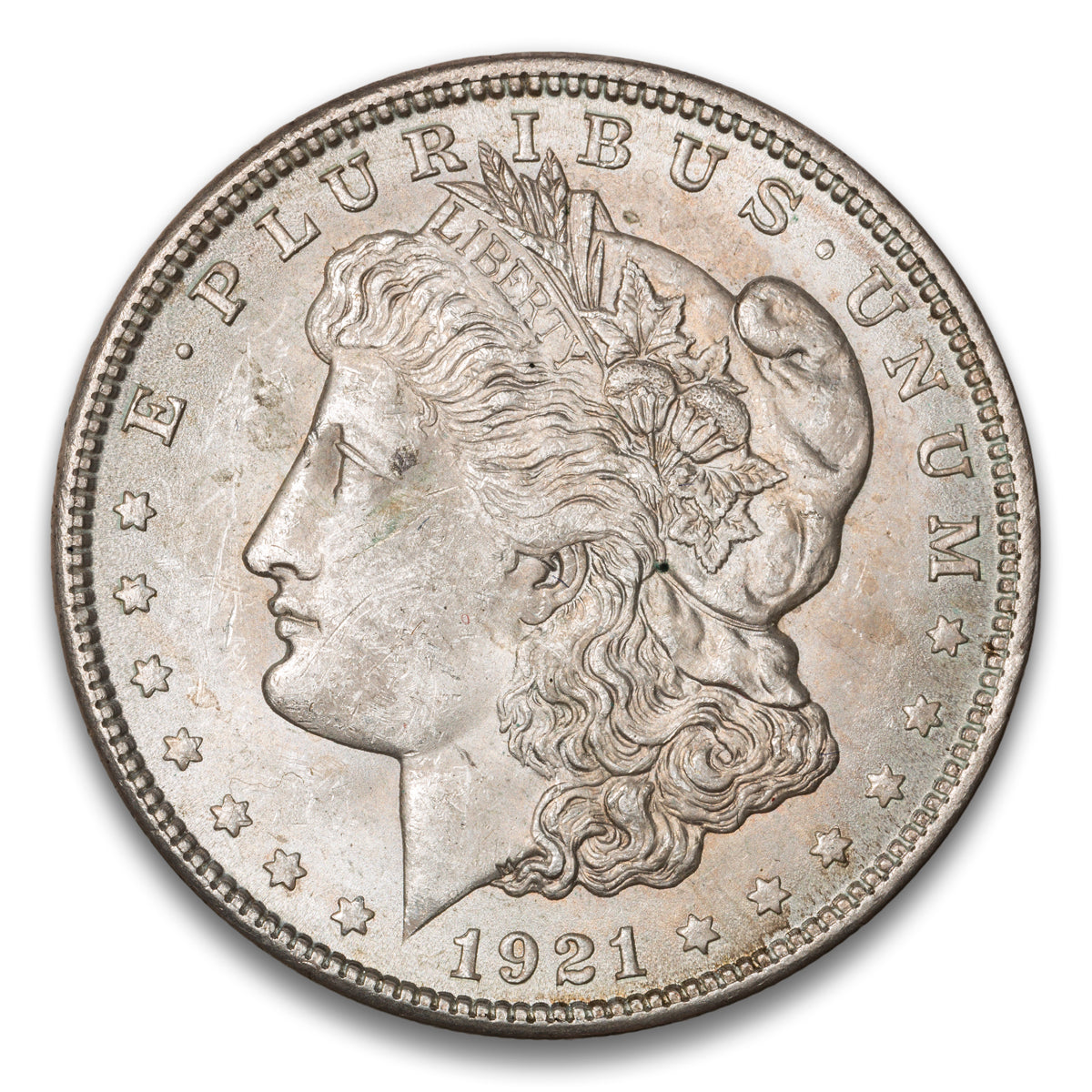 US $1 Morgan 1921 TOP 100 VAM 41B Pitted Reverse & Die File Lines EF-45