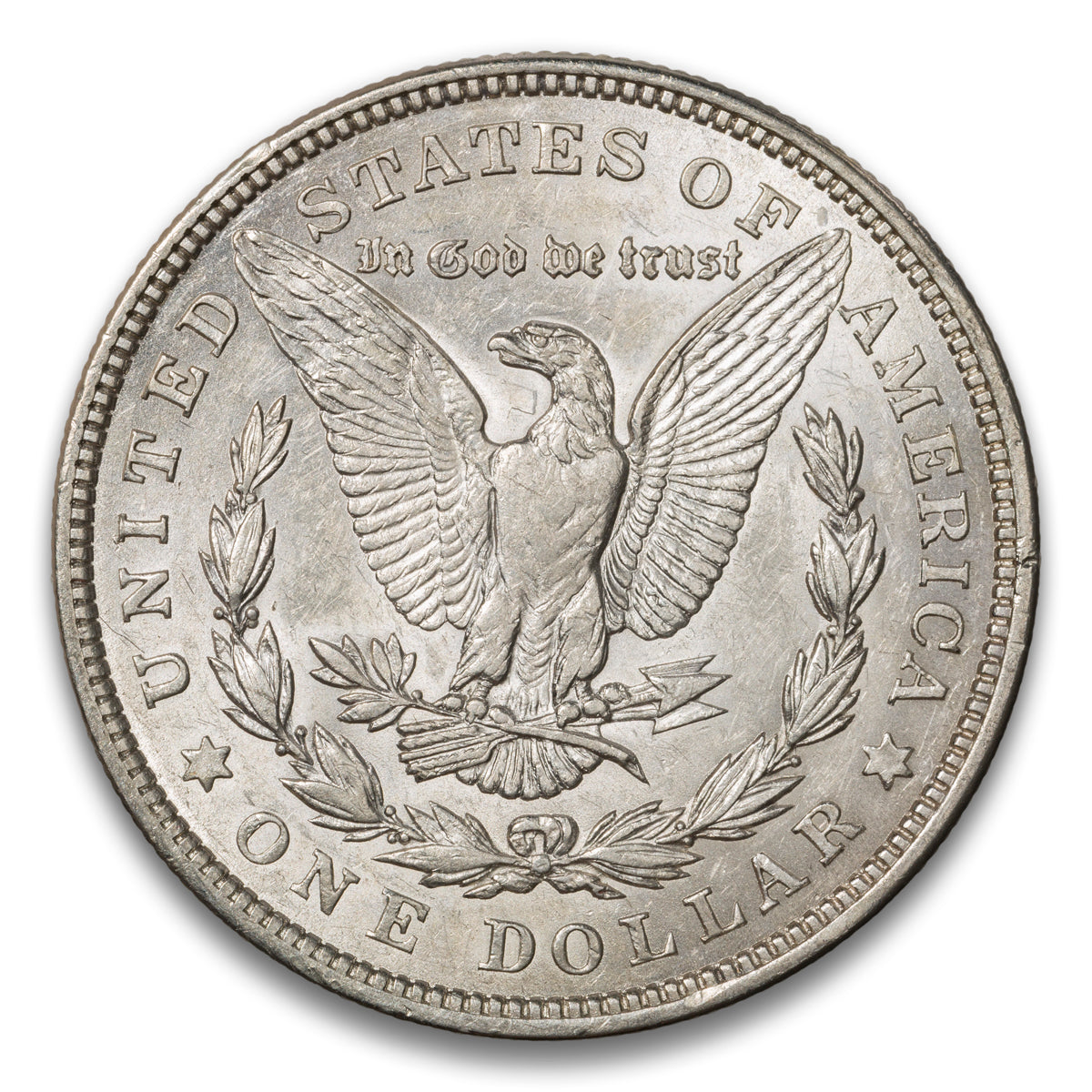 US $1 Morgan 1921 TOP 100 VAM 4 Wide Reeds N/N AU-55