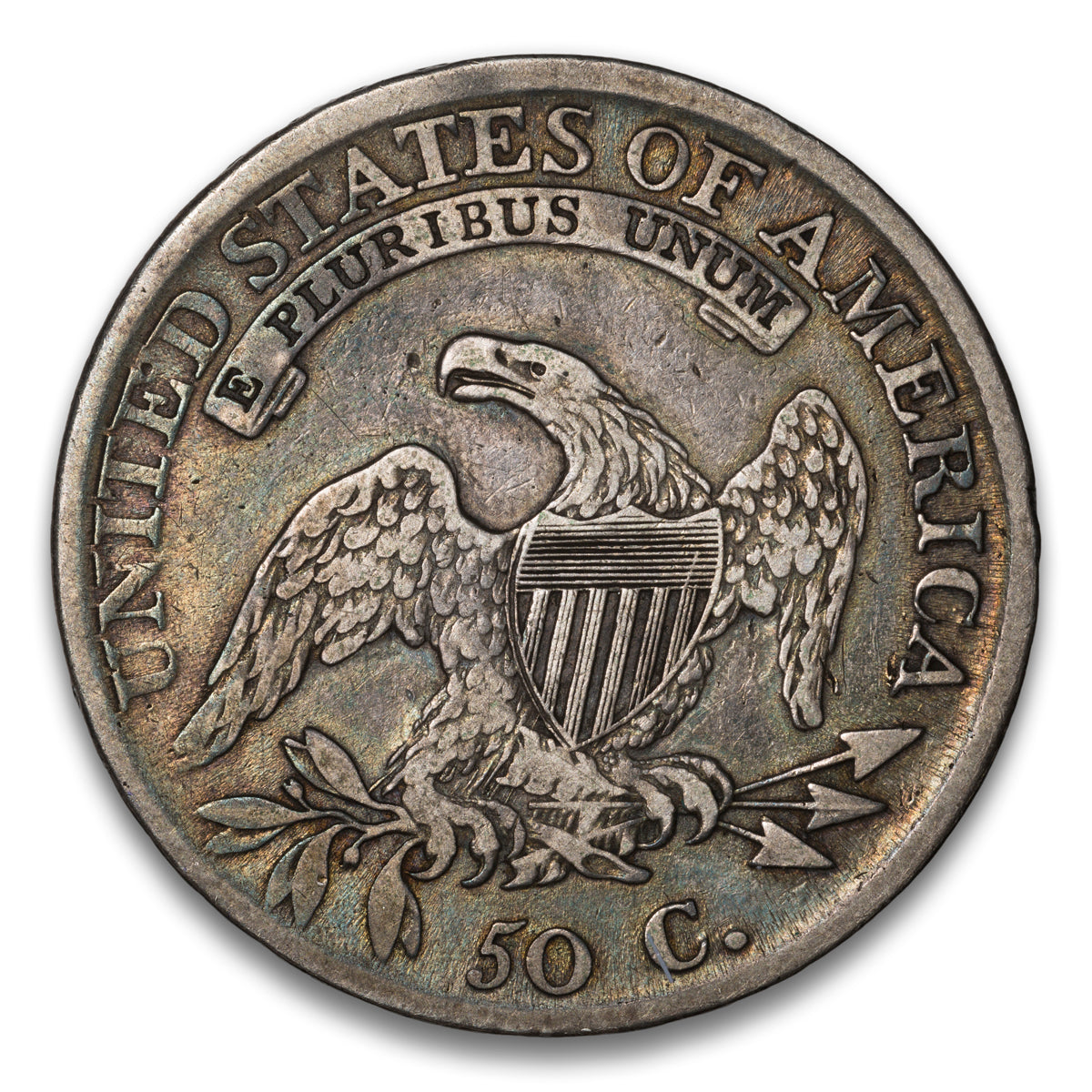 US 50 Cent Capped Bust Lettered Edge 1810 O-105 Non-Certified VF-20