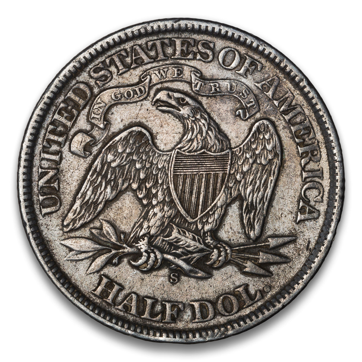 US 50 Cent Seated With Motto 1868S WB-8 High Date Non-Certified EF-40