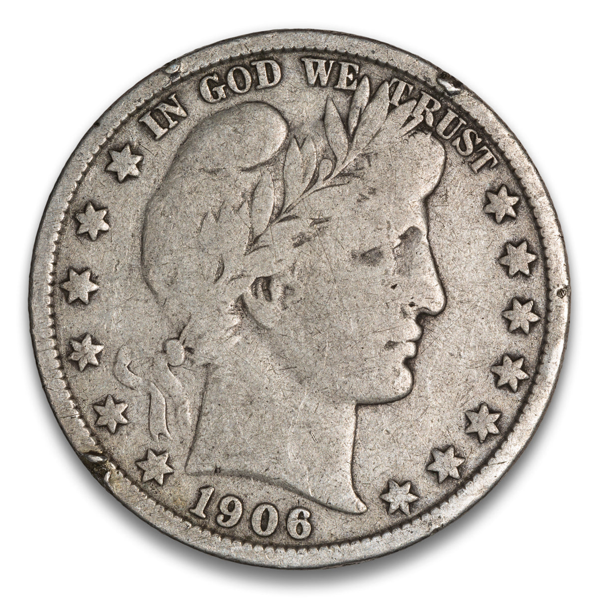 US 50 Cent Barber 1906D VG-10