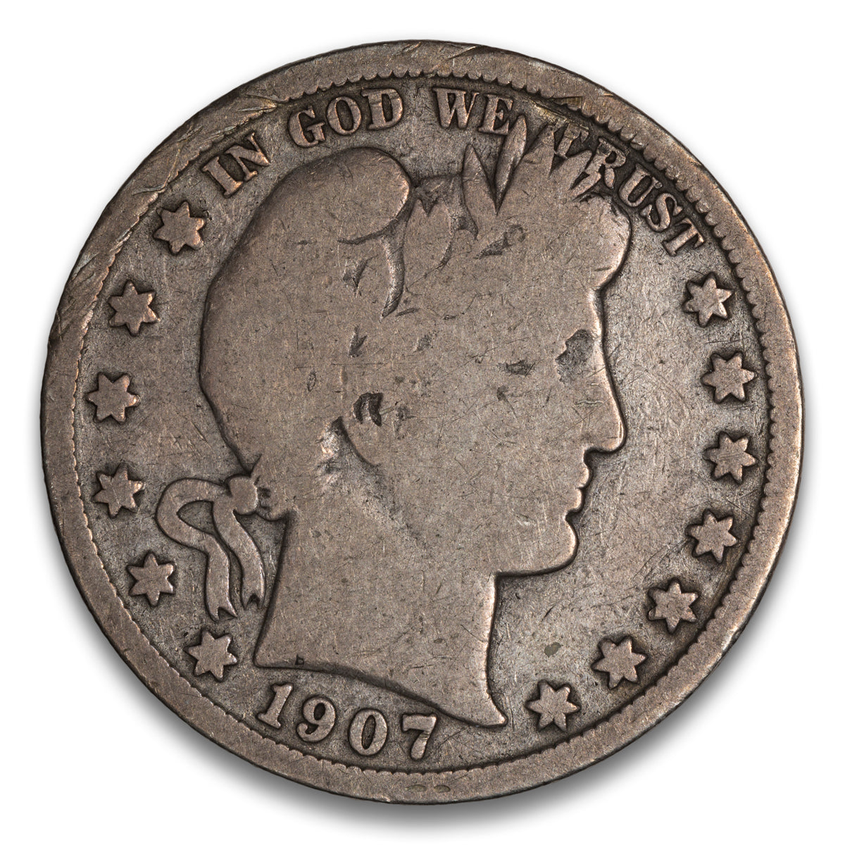 US 50 Cent Barber 1907S G-6