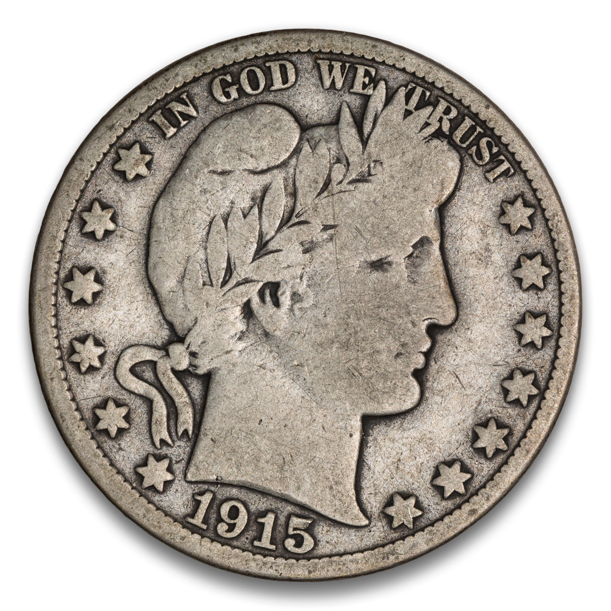 US 50 Cent Barber 1915D F-12