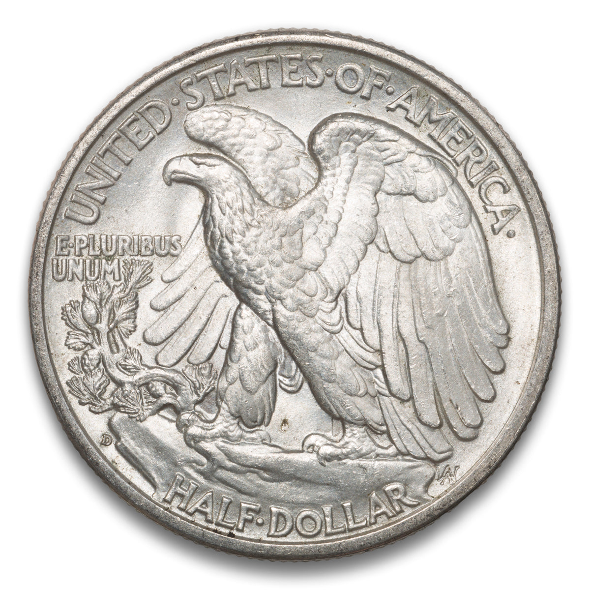 US 50 Cent Walking 1936D AU-55