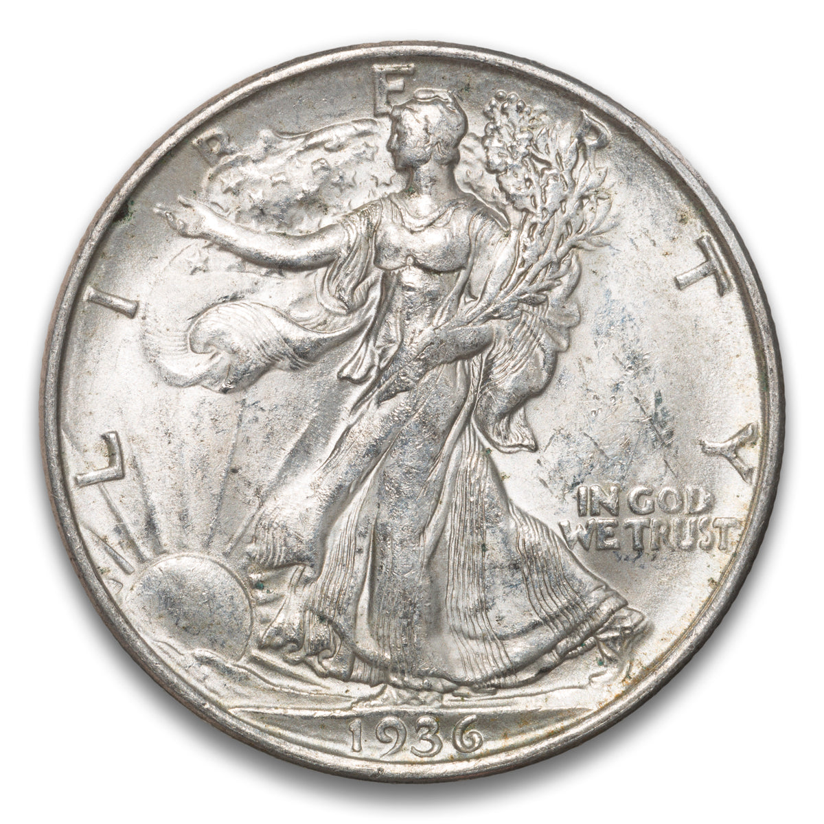 US 50 Cent Walking 1936D AU-53