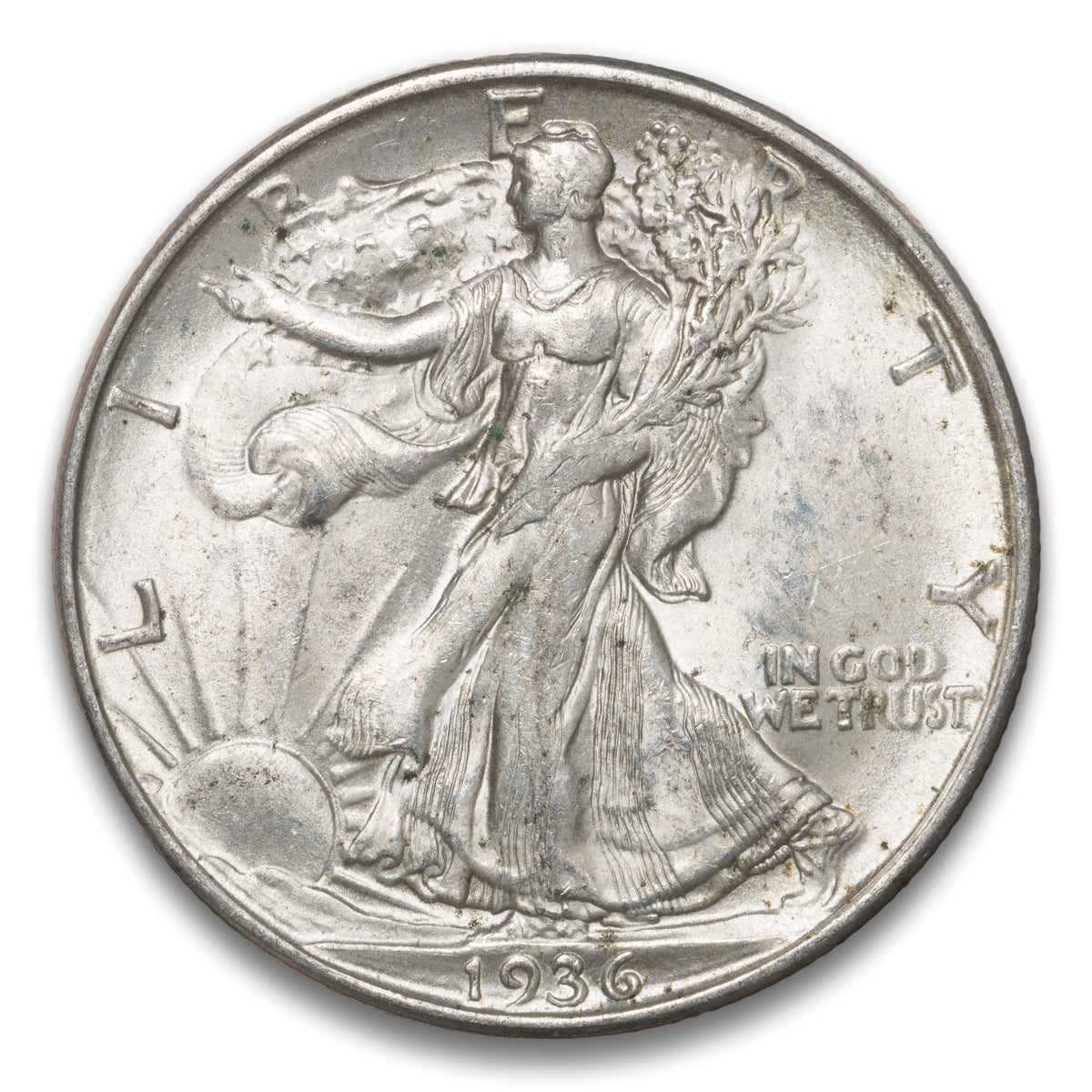 US 50 Cent Walking 1936D AU-53