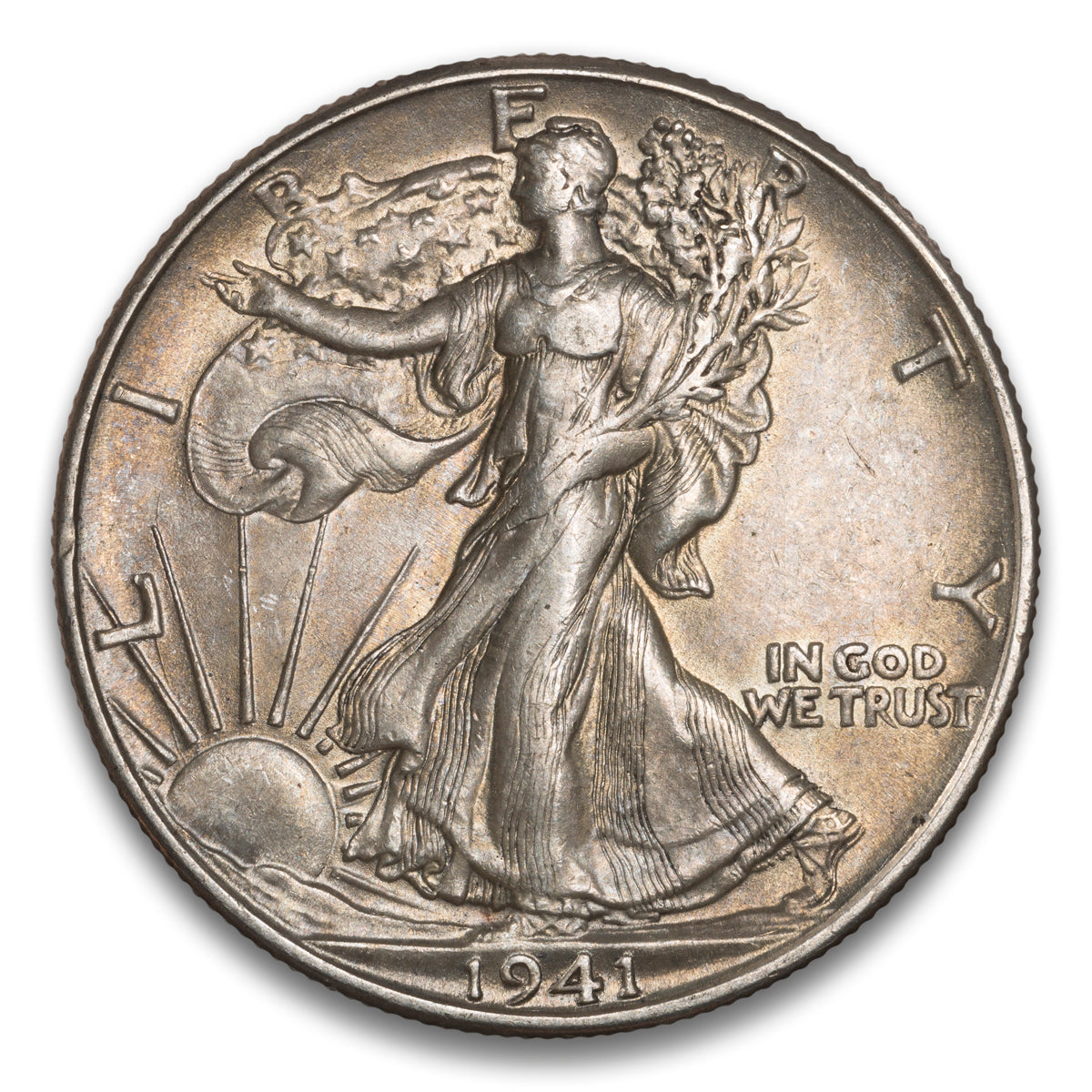 US 50 Cent Walking 1941D AU-55