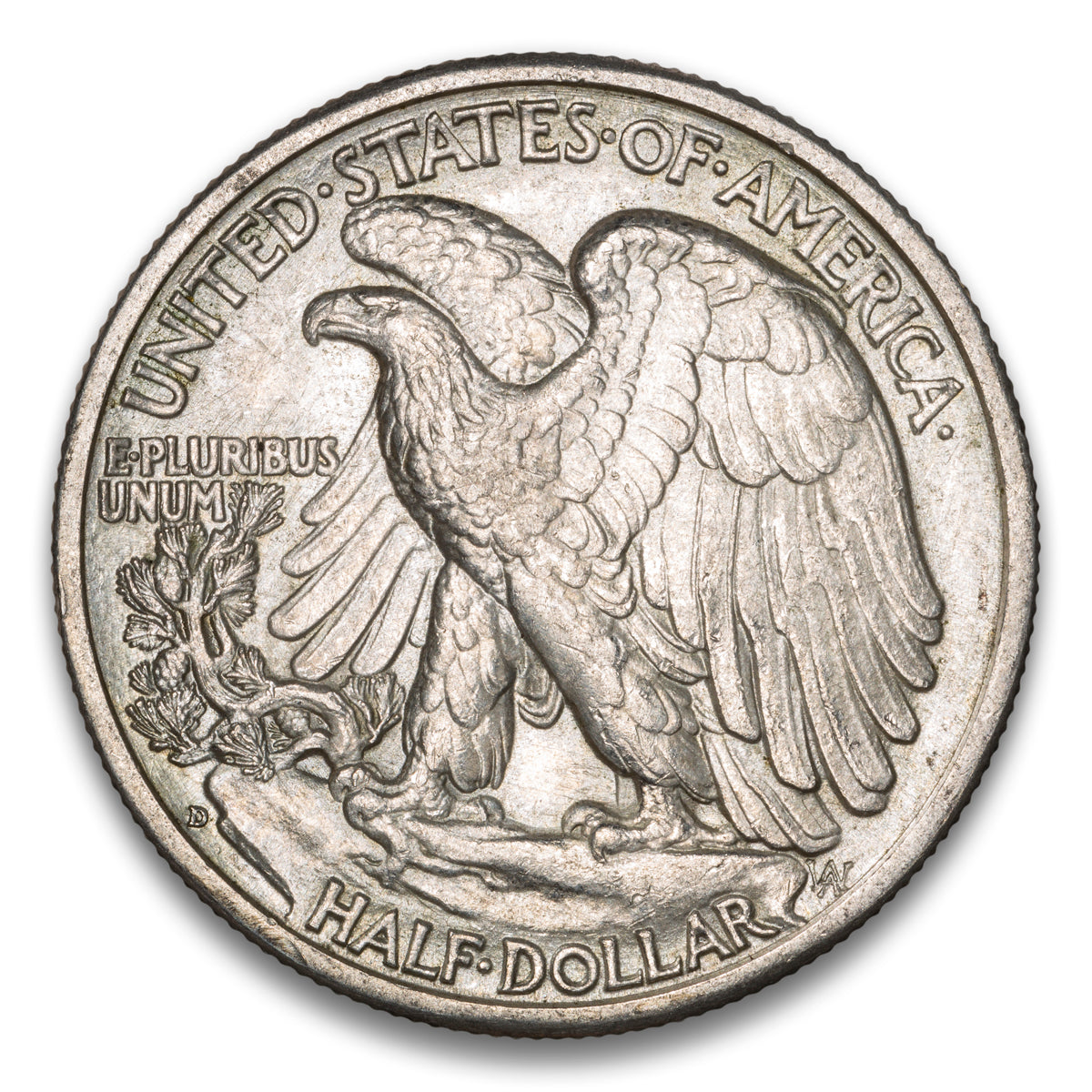 US 50 Cent Walking 1943D AU-58