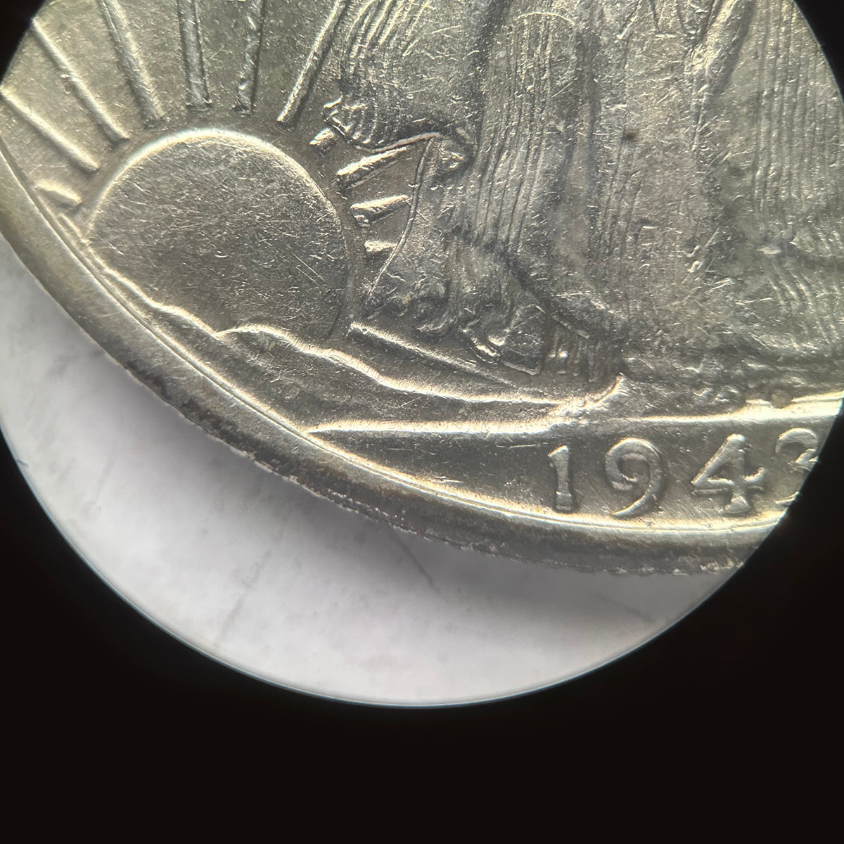 US 50 Cent Walking 1943D FS-101 DDO VF-20